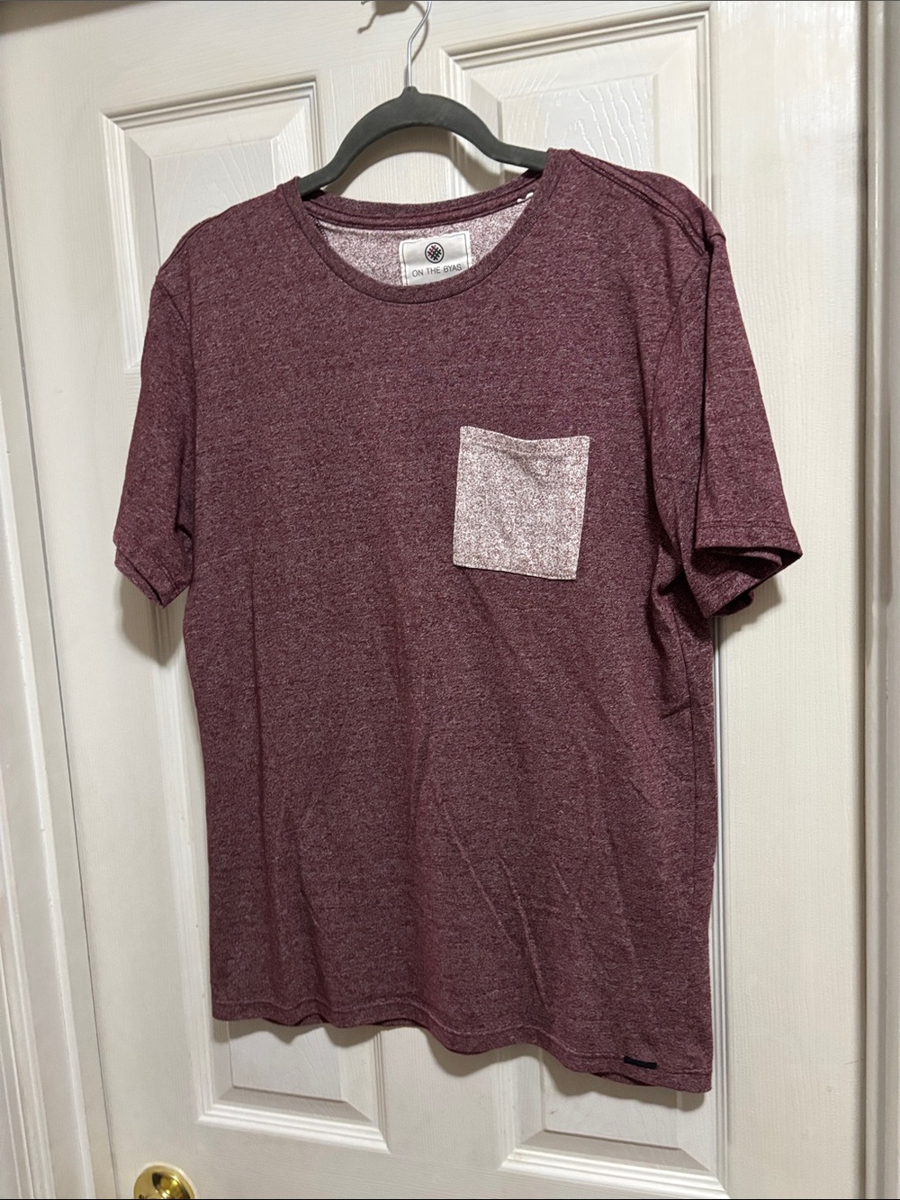 on the byas Men's Maroon Heather Pocket Tee with Light Pocket